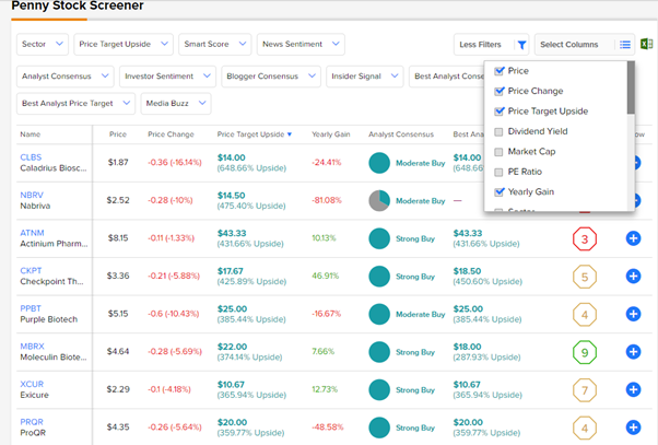 penny stock screener