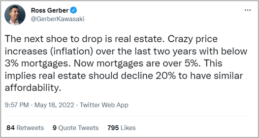 Твит Росса Гербера сигнализирует о крахе сектора недвижимости