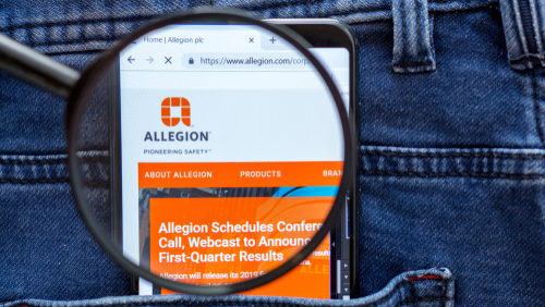 Allegion increases quarterly dividend 10% to 45c per share