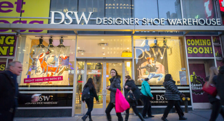 Designer Brands (NYSE:DBI) Blasts Up on Winning Earnings