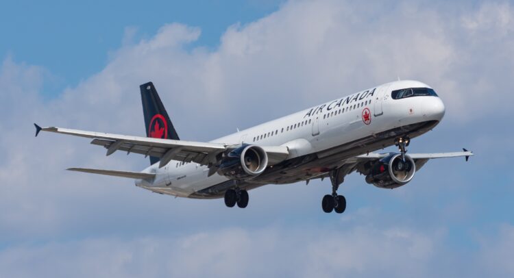 Air Canada (TSE:AC) Gains on New In-Flight Sports Option